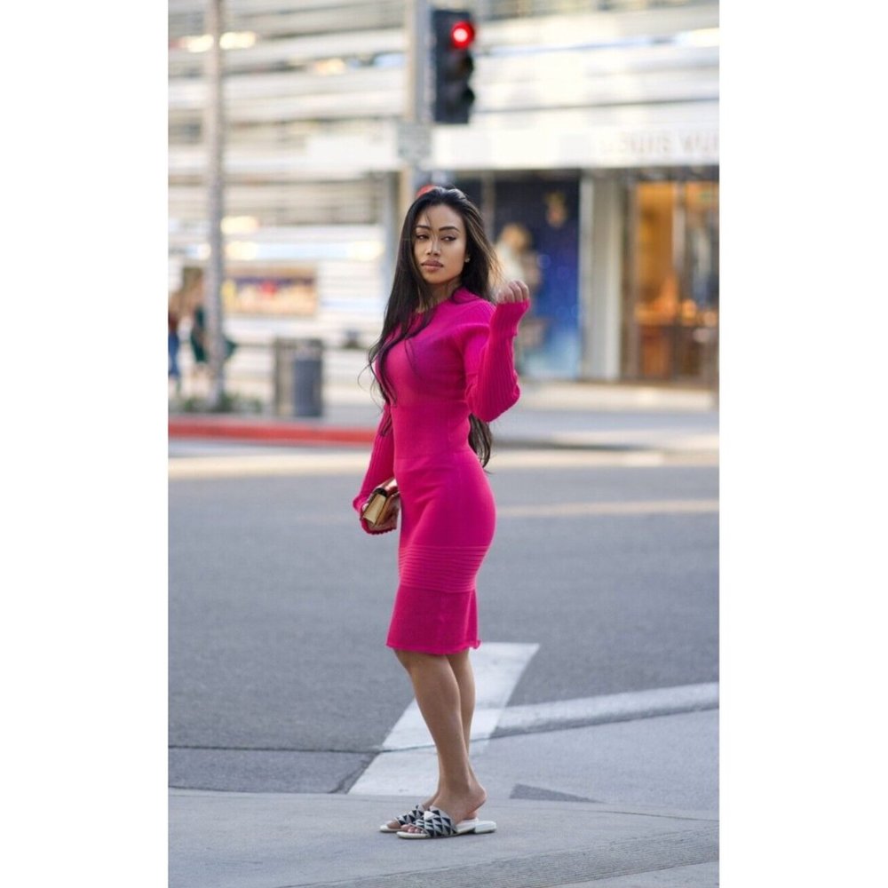 DAIMARAN Guinea Women's Mini Dress Pink  M